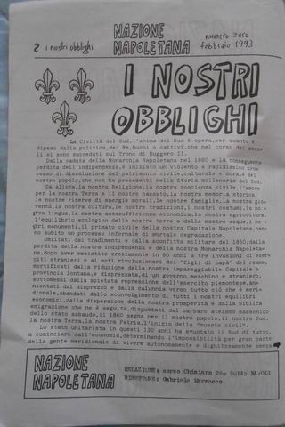La Nazione Napoletana - febbraio 1993 - numero zero
