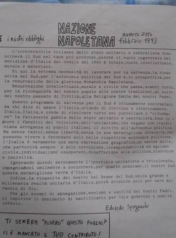 La Nazione Napoletana - febbraio 1993 - numero zero