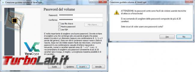 Come creare file contenitore criptato VeraCrypt