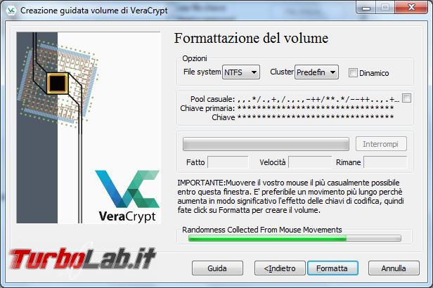 Come creare file contenitore criptato VeraCrypt