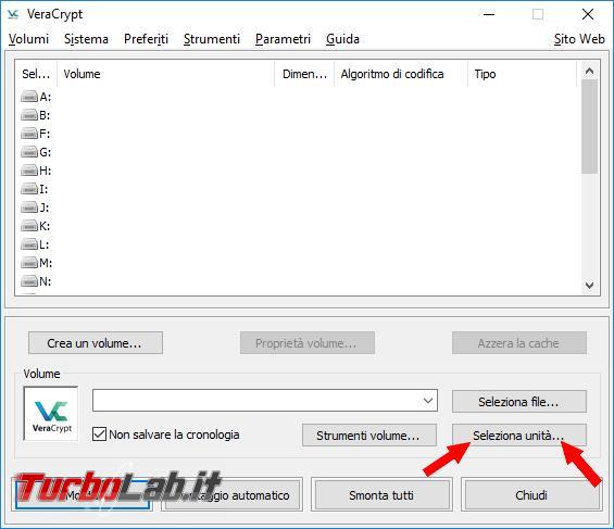 Come criptare disco sistema Veracrypt