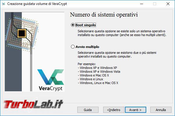 Come criptare disco sistema Veracrypt