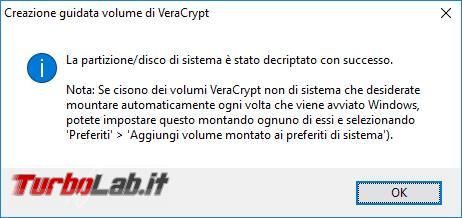 Come criptare disco sistema Veracrypt